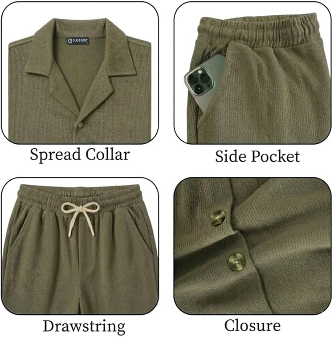 JYF Men's Relaxed Fit Co-Ord Set – Matching Two-Piece - Co-Ord Set - View 34