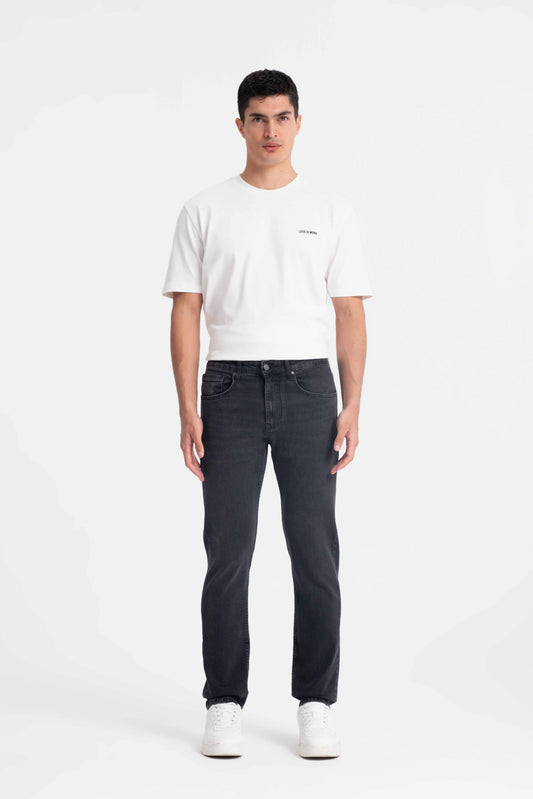 HIGH WAIST ZIPPERED TUBULAR LEG -R