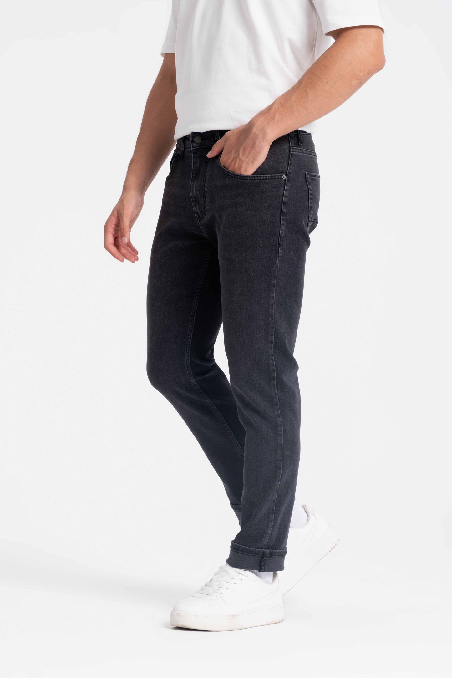 HIGH WAIST ZIPPERED TUBULAR LEG -R