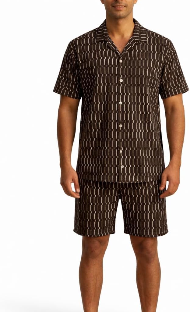JYF Men's Printed Co-Ord Set – T-Shirt & Shorts