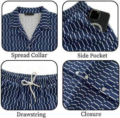 JYF Men's Printed Co-Ord Set – T-Shirt & Shorts