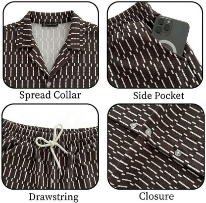 JYF Men's Printed Co-Ord Set – T-Shirt & Shorts
