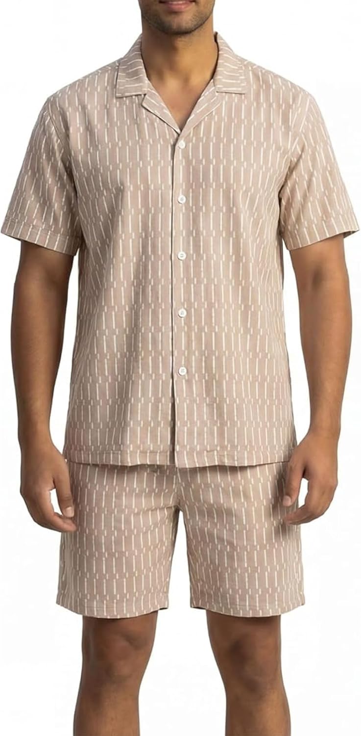 JYF Men's Printed Co-Ord Set – T-Shirt & Shorts