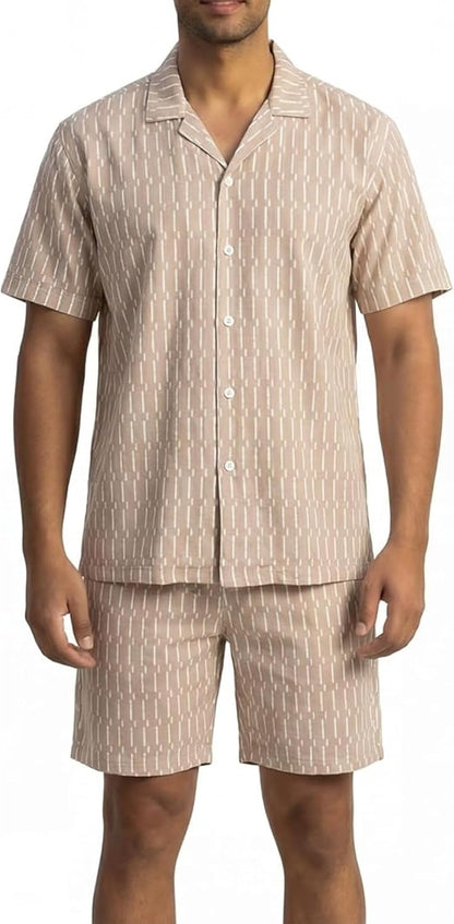 JYF Men's Printed Co-Ord Set – T-Shirt & Shorts