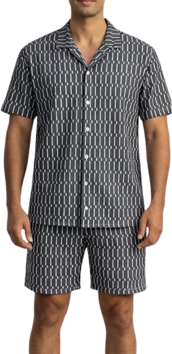 JYF Men's Printed Co-Ord Set – T-Shirt & Shorts
