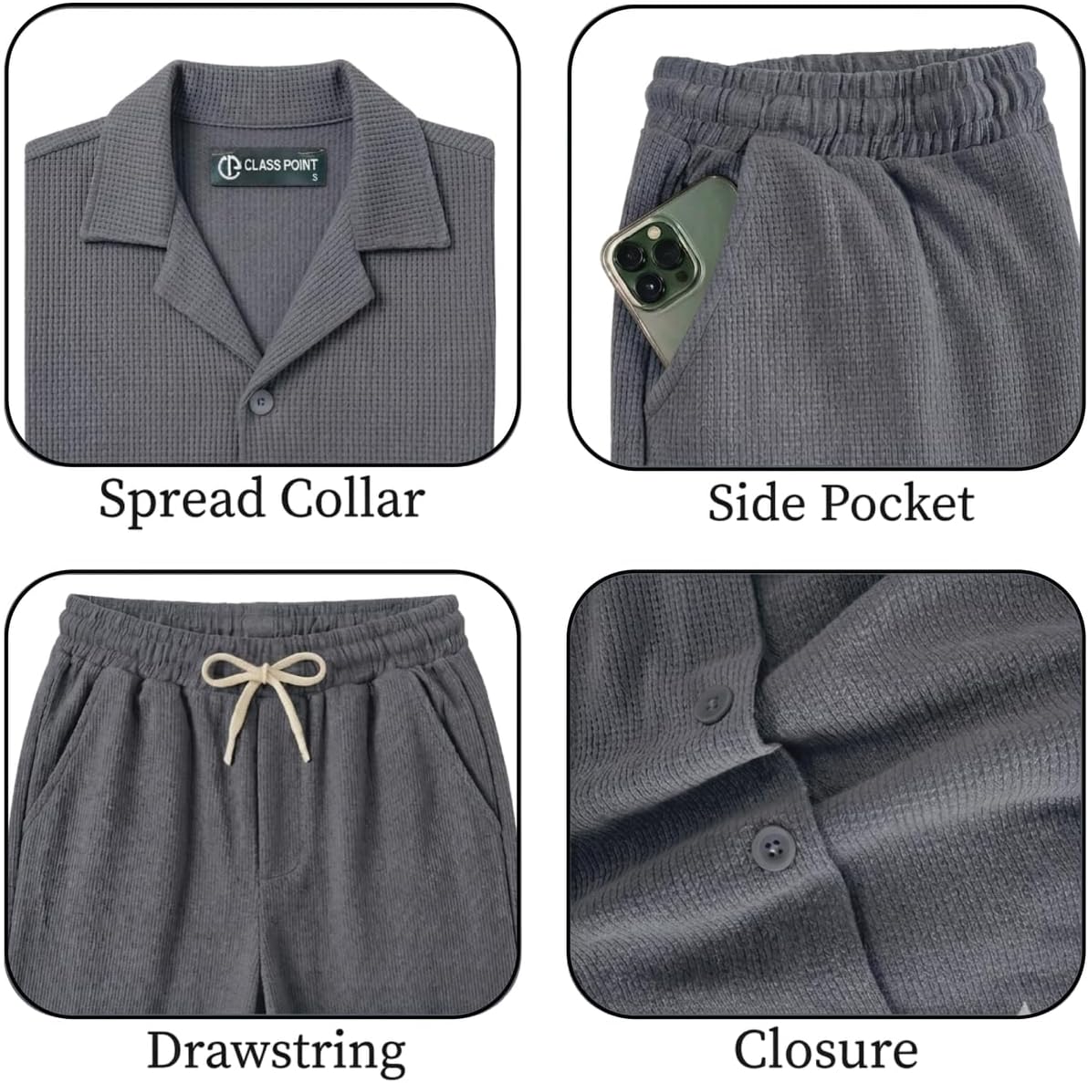 JYF Men's Striped Co-Ord Set – Relaxed Fit Shirt & Pants