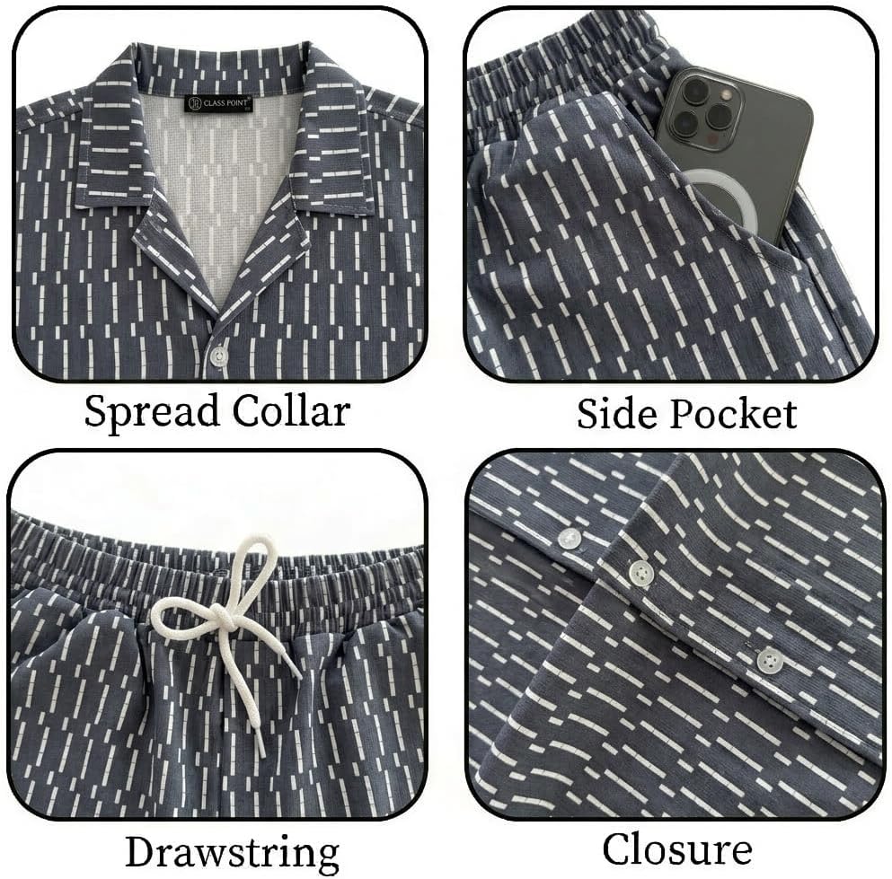 JYF Men's Printed Co-Ord Set – T-Shirt & Shorts