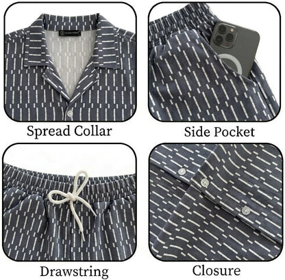 JYF Men's Printed Co-Ord Set – T-Shirt & Shorts