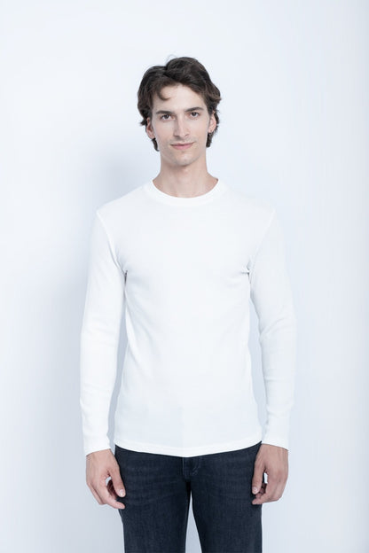 JYF Men's Waffle Knit Sweatshirt – Essential Basic - Sweatshirt - View 4
