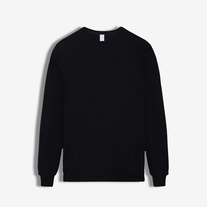 JYF Men's Textured Crewneck Sweatshirt – Wide Fit - Sweatshirt - View 4