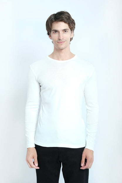 JYF Men's Ribbed Neck Sweatshirt – Essential Basic - Sweatshirt - View 1