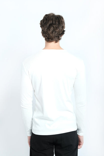 JYF Men's Ribbed Neck Sweatshirt – Essential Basic - Sweatshirt - View 2