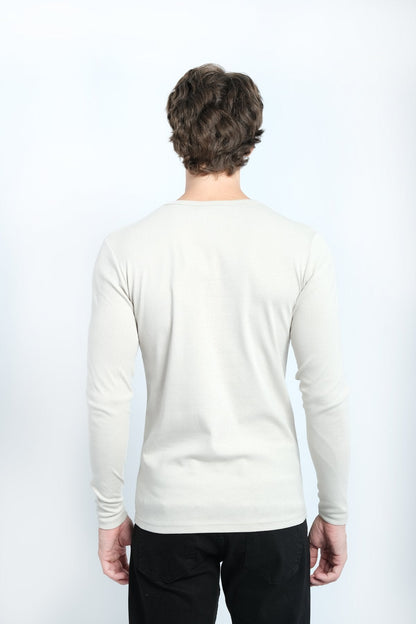 JYF Men's Ribbed Neck Sweatshirt – Essential Basic - Sweatshirt - View 10
