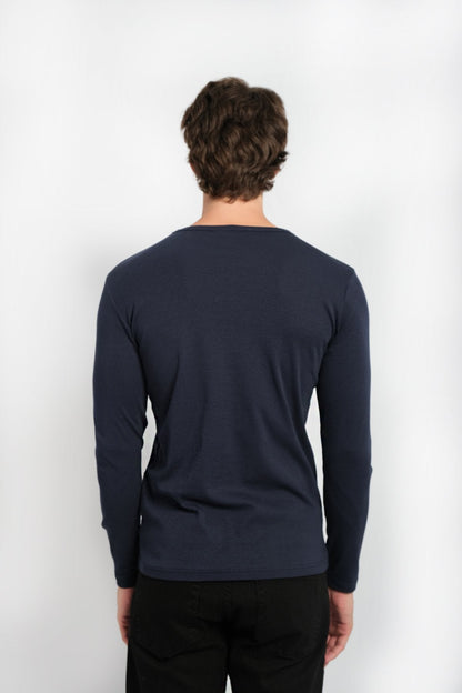 JYF Men's Ribbed Neck Sweatshirt – Essential Basic - Sweatshirt - View 15