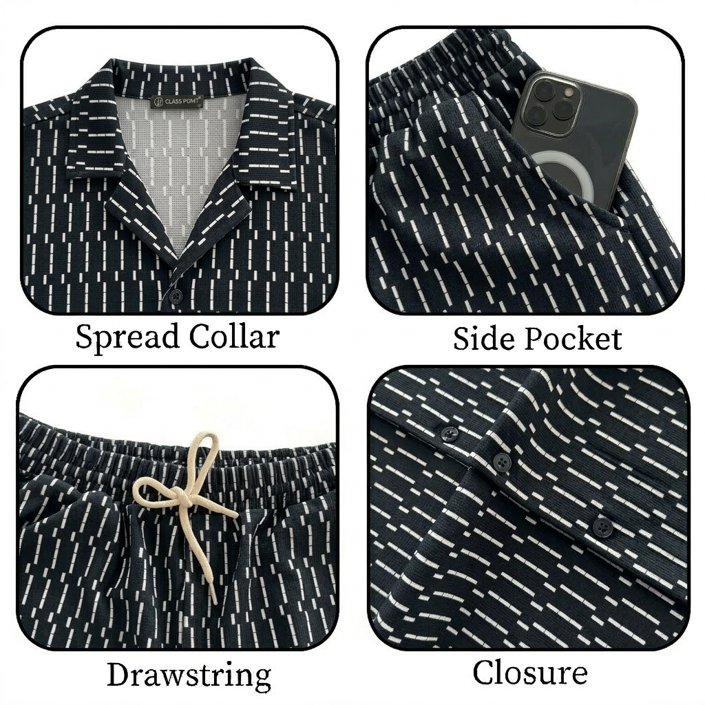 JYF Men's T-Shirt & Shorts Co-Ord Set – Relaxed Fit - Co-Ord Set - View 3