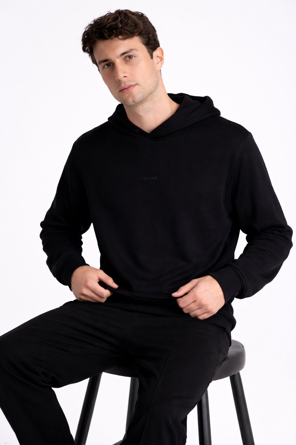 JYF Men's Hooded Modal Sweatshirt – Relaxed Fit - Hoodie - View 2