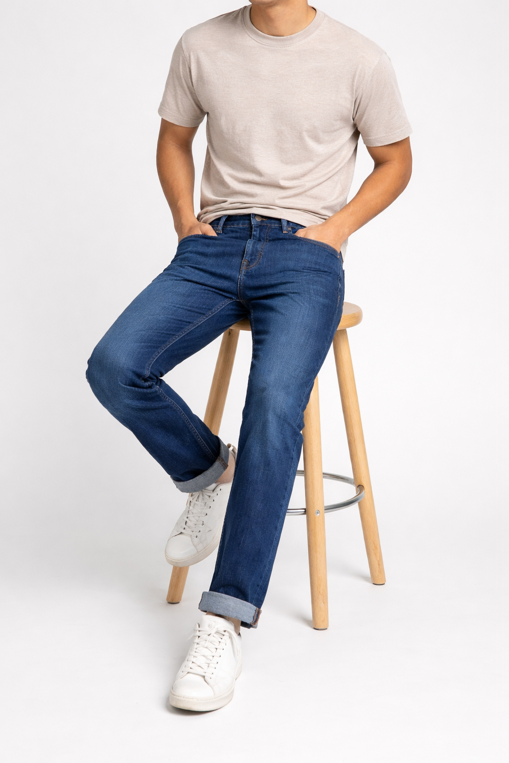JYF Men's High Waist Zippered Pants – Slim Fit - pant - View 3