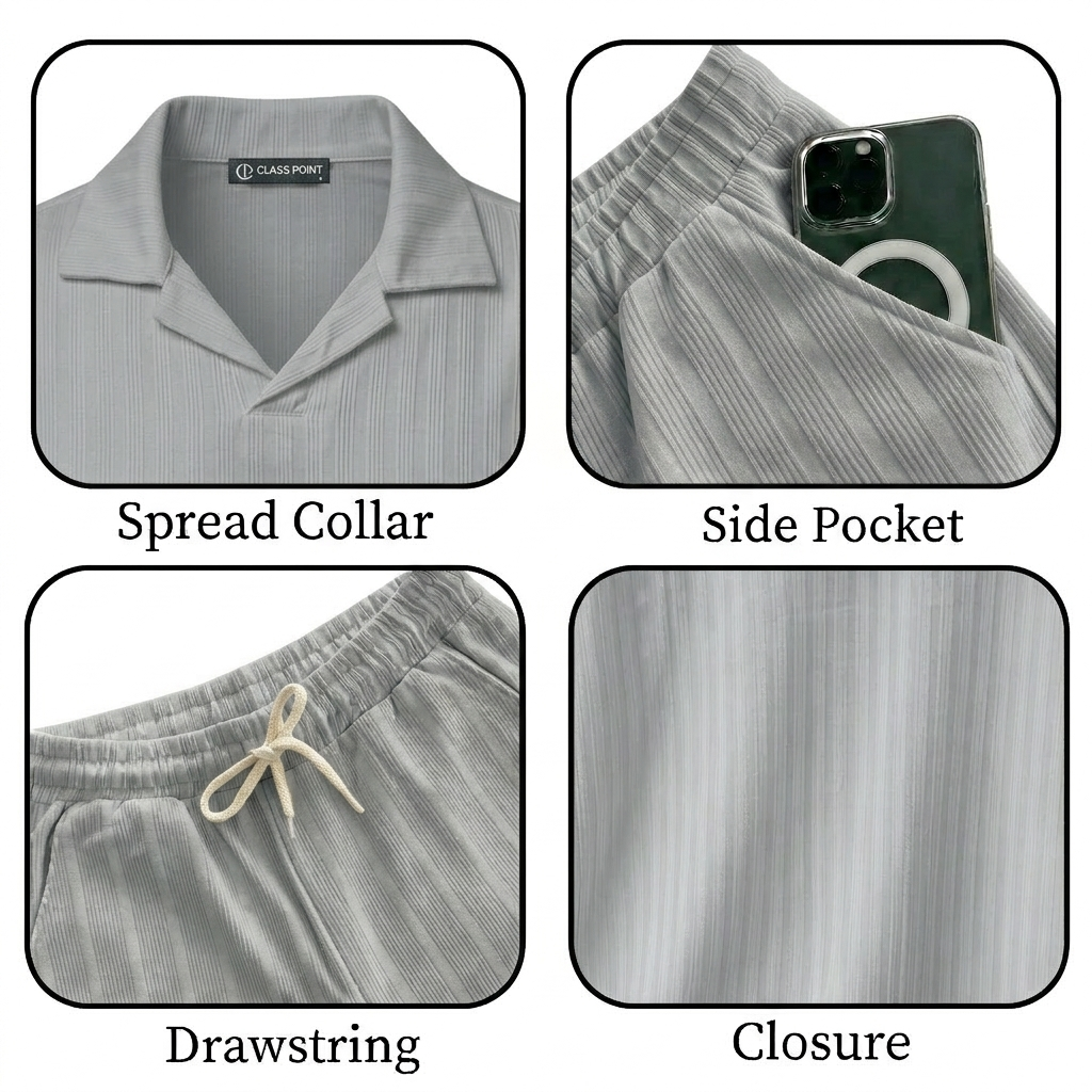 JYF Men's Summer Co-Ord Set – Shirt & Shorts Combo - Co-Ord Set - View 10