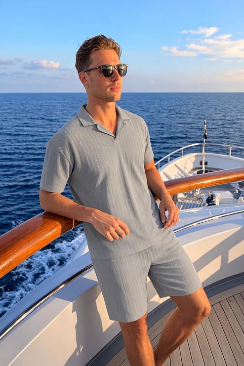 JYF Men's Summer Co-Ord Set – Shirt & Shorts Combo - Co-Ord Set - View 8