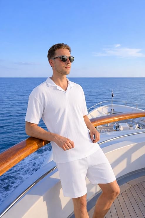 JYF Men's Summer Co-Ord Set – Shirt & Shorts Combo - Co-Ord Set - View 2