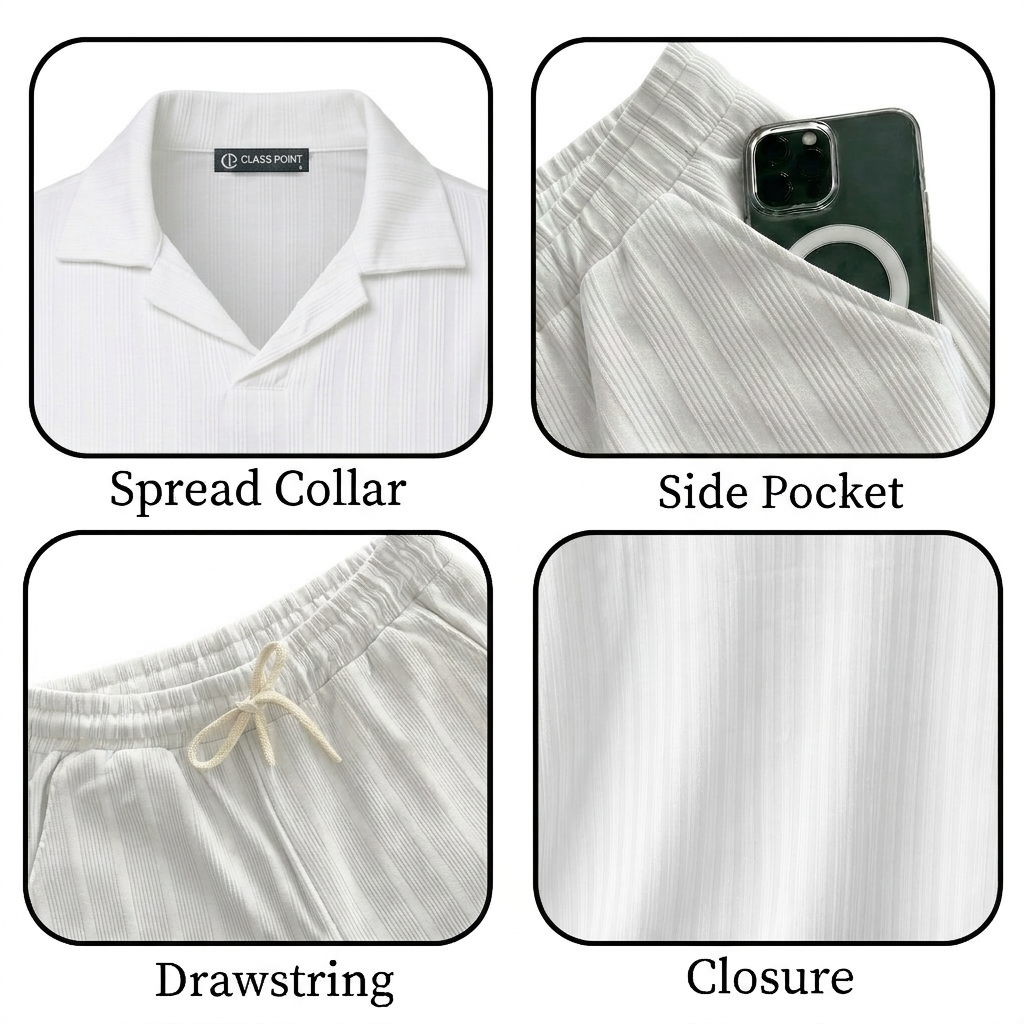 JYF Men's Summer Co-Ord Set – Shirt & Shorts Combo - Co-Ord Set - View 4