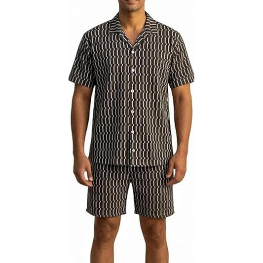 JYF Men’s Relaxed Fit Short Sleeve T-Shirt & Shorts Co-Ord Set