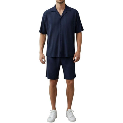 JYF Men's Striped Co-Ord Set – Shirt & Shorts - Co-Ord Set - View 6