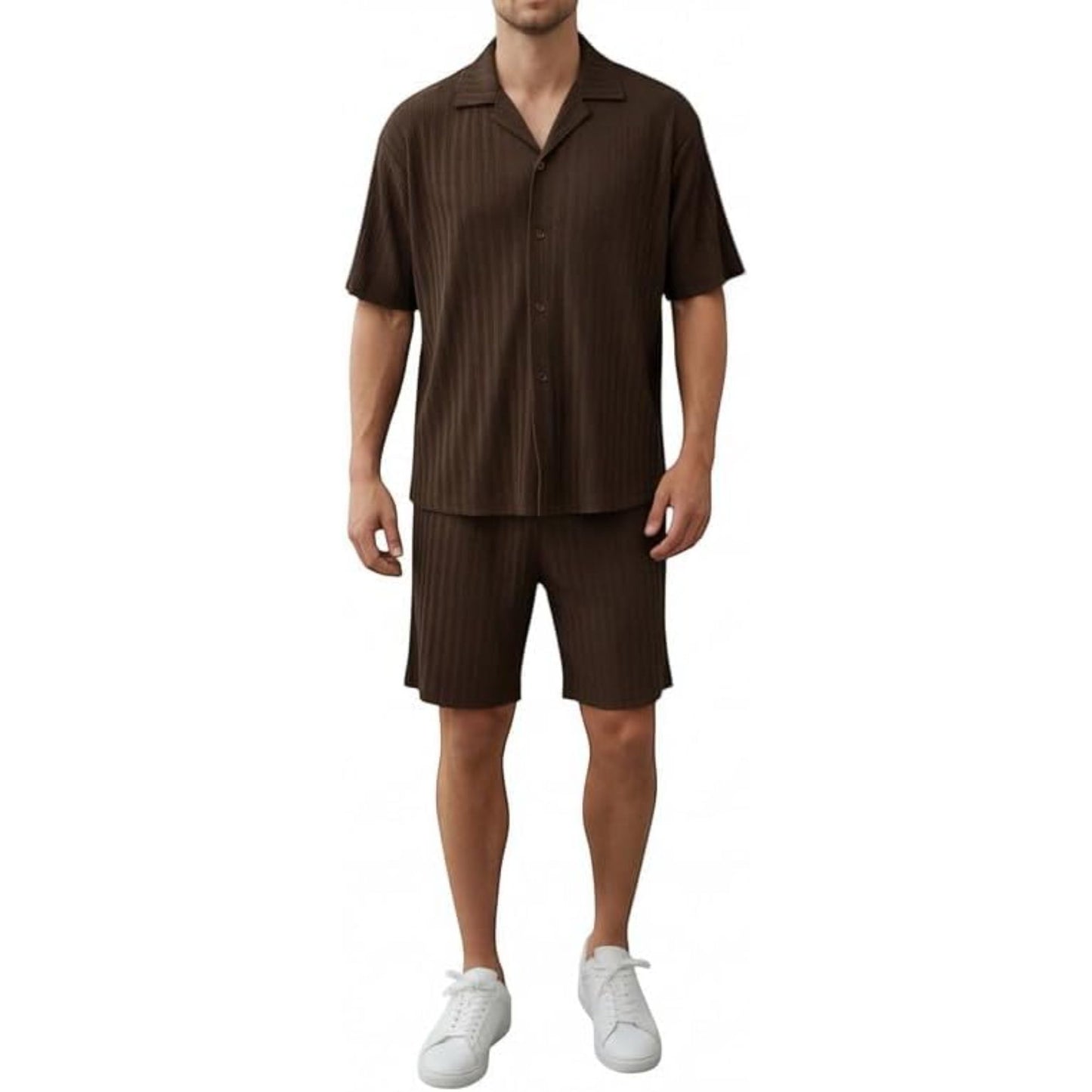 JYF Men's Striped Co-Ord Set – Shirt & Shorts - Co-Ord Set - View 11