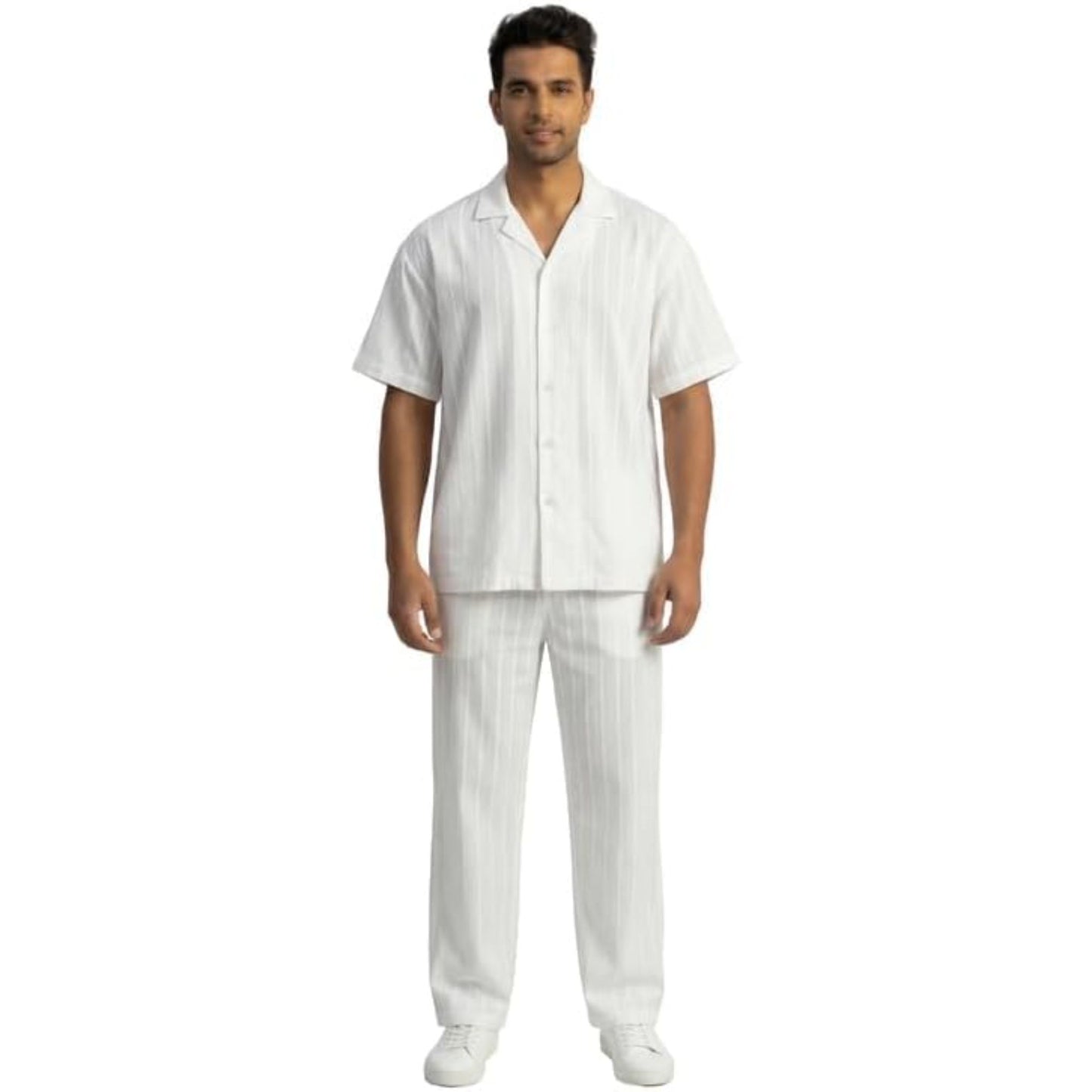 JYF Men's Striped Co-Ord Set – Shirt & Full Pants - Co-Ord Set - View 6