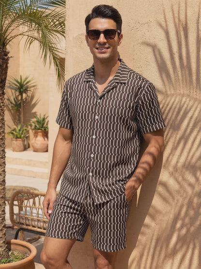 JYF Men's T-Shirt & Shorts Co-Ord Set – Relaxed Fit