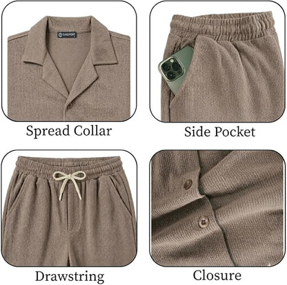 JYF Men's Relaxed Fit Co-Ord Set – Matching Two-Piece - Co-Ord Set - View 38